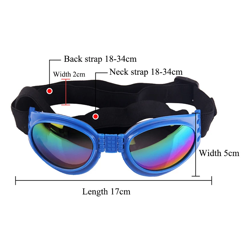 Cool Pet Sunglasses for Dogs Adjustable Padded Glasses Suitable for Dogs Over 6 kg Pet Accessories Outdoor Traveling Sporting