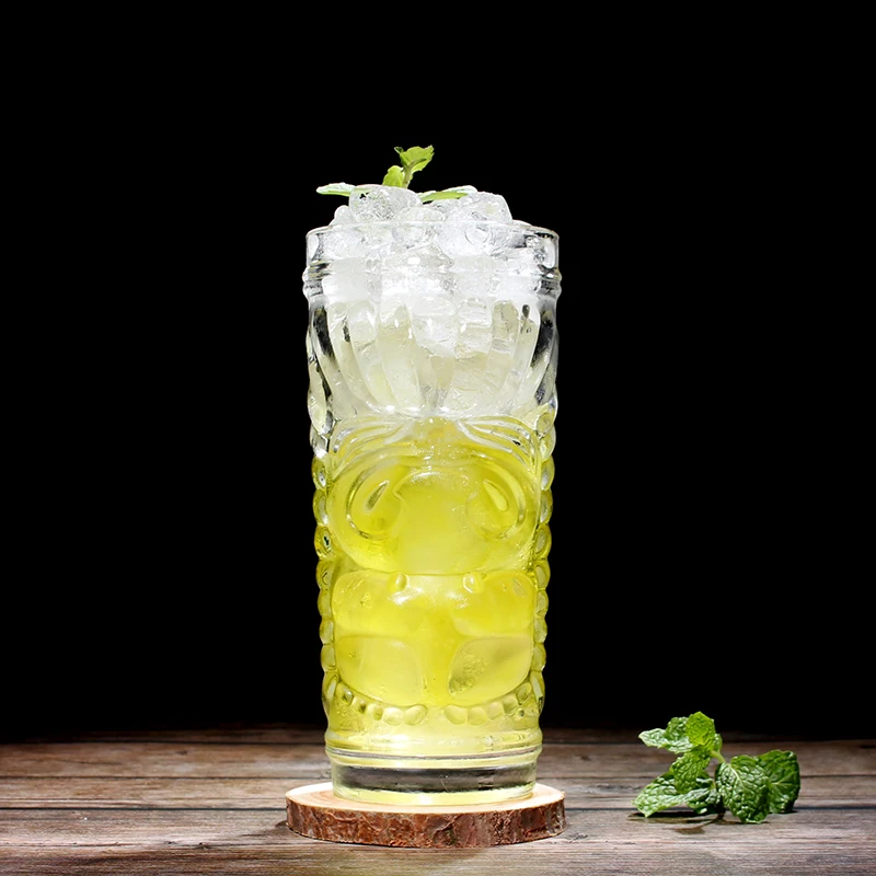 هالوين الإبداعية شامان الطوطم الوجه تيكي بار الزجاج 420 مللي النبيذ كؤوس كوكتيل كوب ويسكي كوب البيرة كوب عصير رشاقته