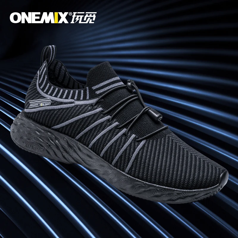 ONEMIX 2024 NEW Design Waterproof Breathable Training Sneakers Running Shoes Male Outdoor Anti-Slip Trekking Sports Shoes