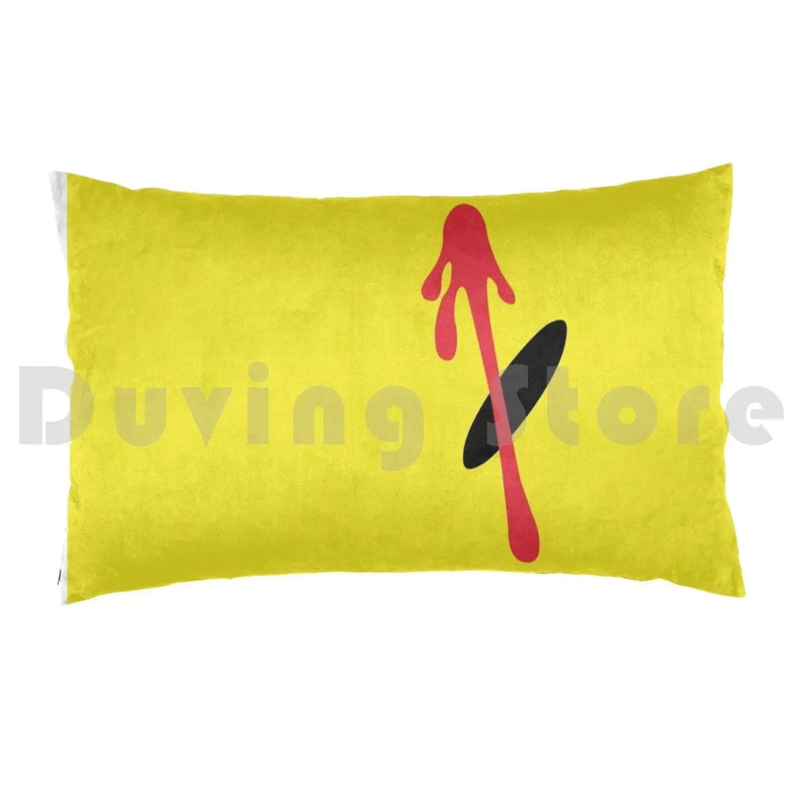 Watchmen Eye Logo Pillow Case 20*30 Inch Watchmen Eye Blood Logo Yellow Comic Graphic Novel Moore Gibbons