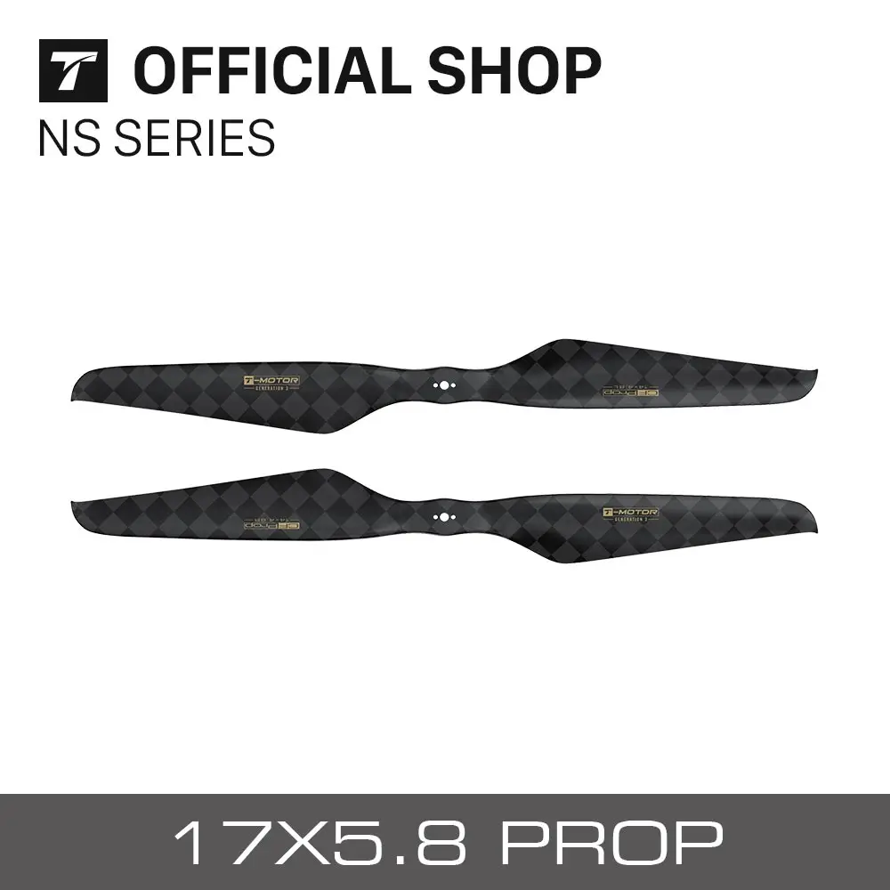 T-motor Multirotor Carbon Fiber 3rd Gen Ultra Light Propellers NS Series NS17x5.8 Prop-2PCS/PAIR