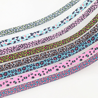 DHK 3/8'' 50yards Leopard Panther printed grosgrain ribbon Accessory Material headwear DIY decoration 9mm S1401