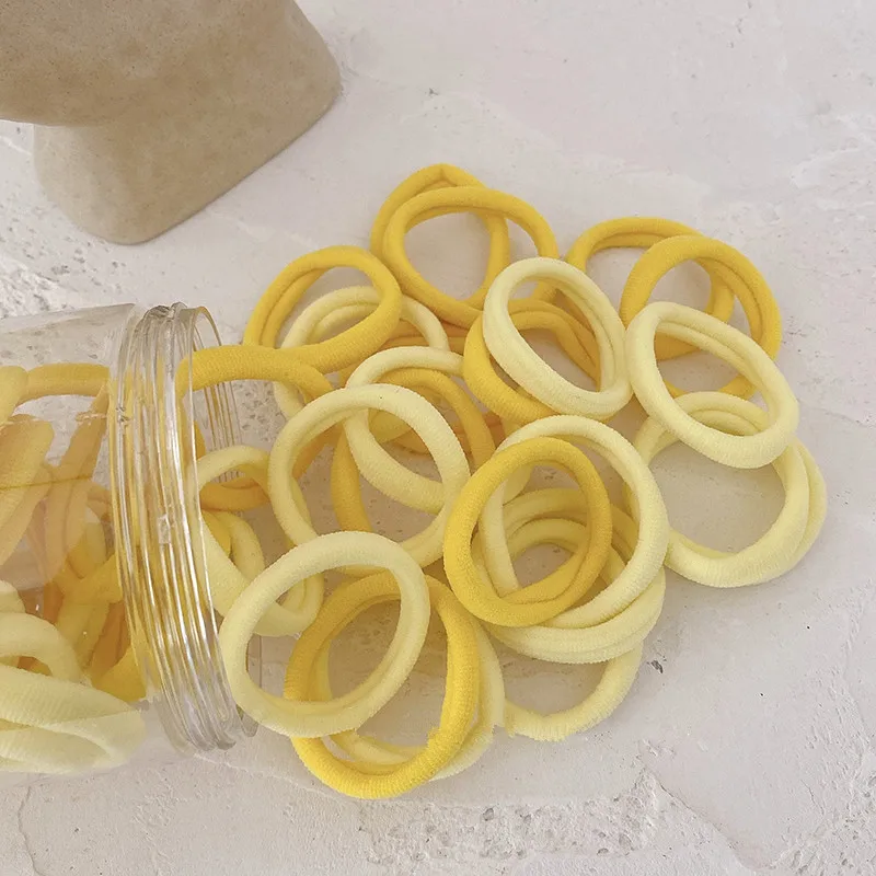 

50 шт. градиентных цветов, бесшовные резинки для волос карамельных цветов, цветная веревка для волос, цветное полотенце, высокоэластичная резинка, аксессуары для волос для девочек