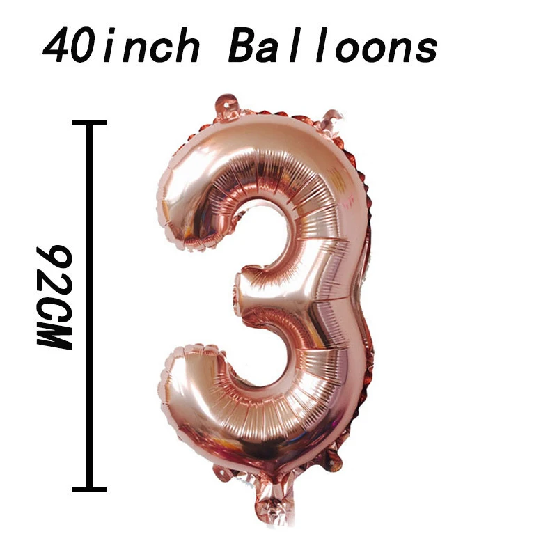 16 32 40 pollici Digital Happy Birthday Foil Balloons Air Number Balloon Figures compleanno matrimonio Baby Shouer decorazioni per feste