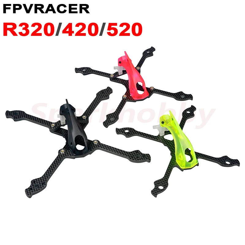 

FPVRACER R320 R420 R520 KIT 3/4/5 inch 147//171/197mm Wheelbase 36g 44g 61g X-type Carbon Fiber FPV Frame 20x20mm Stack RC FPV