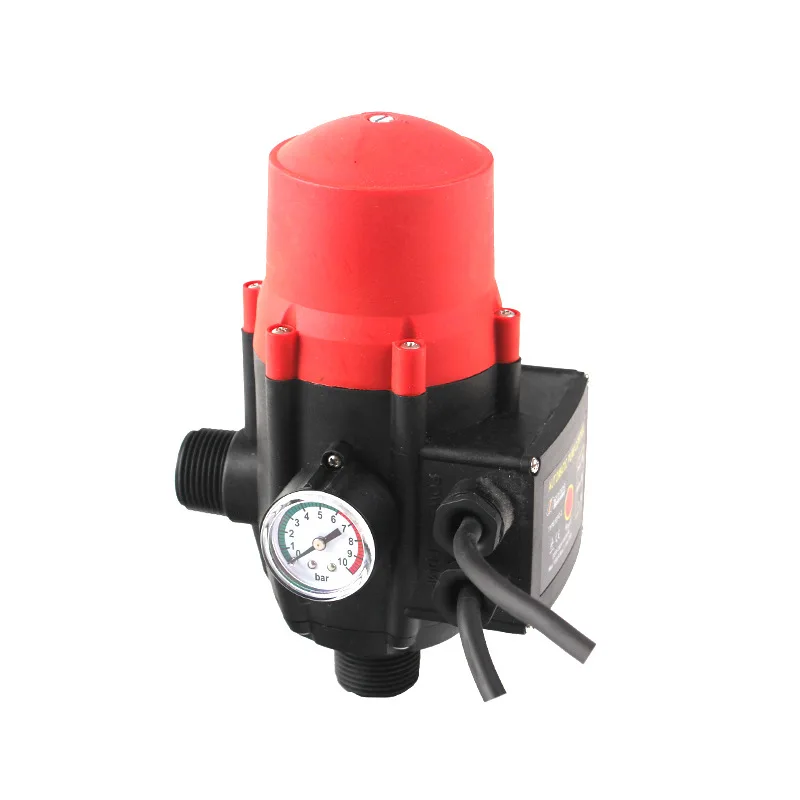 Waterproof Pressure Switch Adjustable Water Pump Automatic Pressure Control Electronic Switch With Pressure Gauge Max.10 Bar