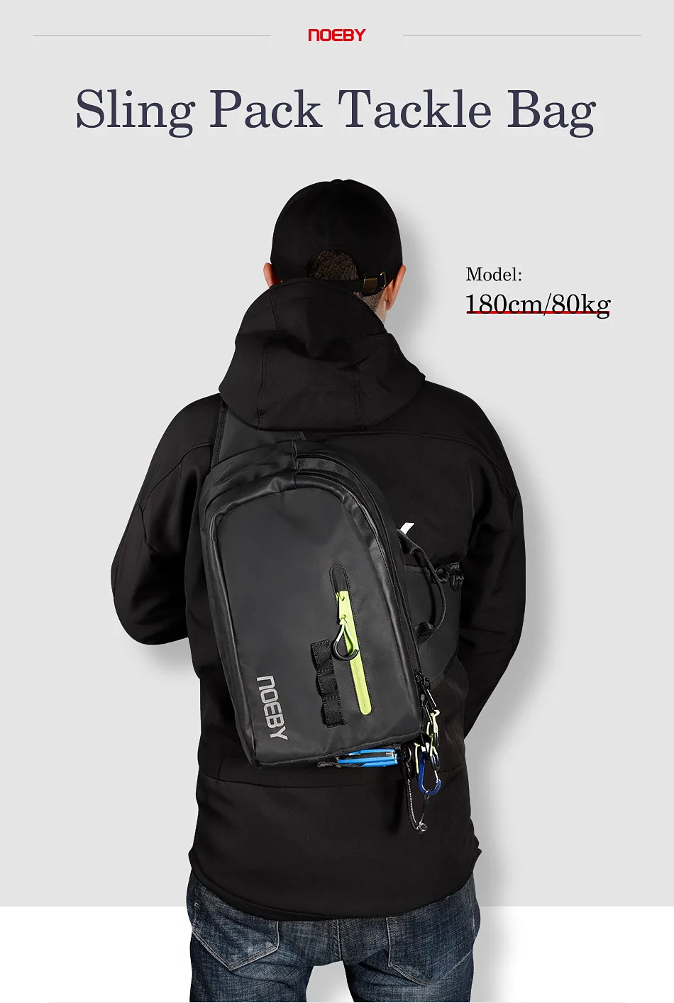 NOEBY Sling Pack Angeln Tasche Multi-funktion Tragen-beständig Wasserdicht Nylon Qualität Reise Wandern Outdoor Sport Bekämpfen – Detail 1