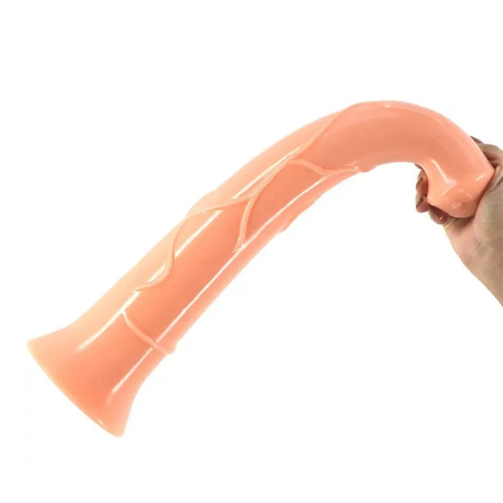 QKKQ Horse Dildo 17.2 Inch Long Dildo Giant Flesh Penis Big Dildo For Women Adult Animal Lesbian Vagina Anus Massage Sex Toys