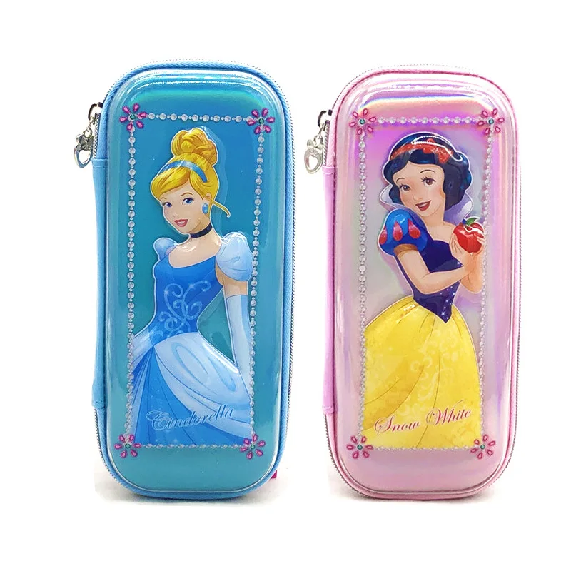 Imagem -04 - Disney Princess Eva Papelaria Caixa Bonito 3d Estéreo Diamante Impermeável Grande Capacidade Lápis Case Estudante Material Escolar Presente