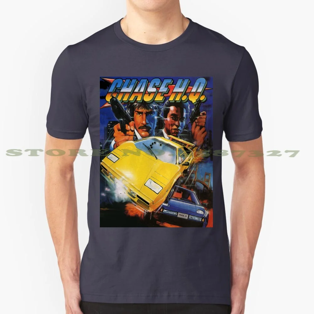 Chase Hq 100% Cotton T-Shirt Chase Hq Retro Game Geek Nerd Classic Arcade Top Number Good Fun Love Like Old Car Racing Gaming