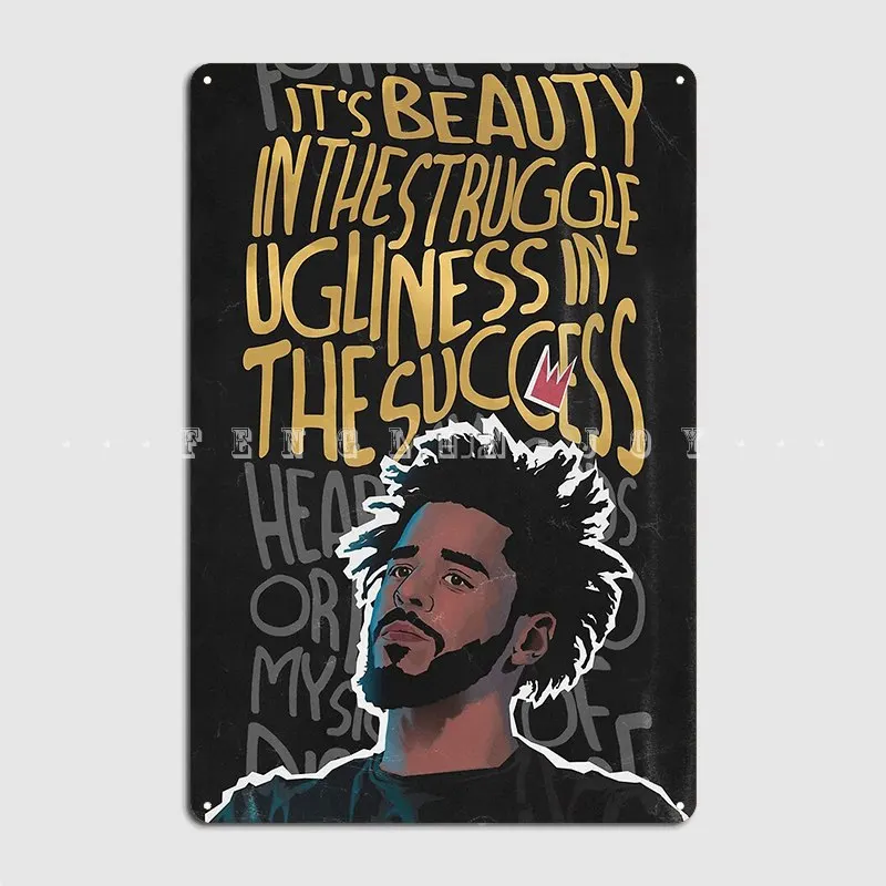 J. Cole Love Yourz Vintage Scratched Metal Plaque Poster Club Party Home Personalized Poster Tin Sign Poster