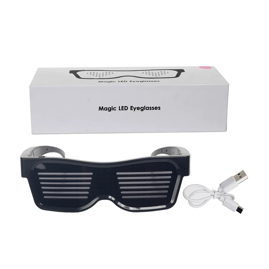 Magic Bluetooth LED Party Glasses APP Control Luminous Glasses EMD DJ Electric Syllables Glow Party Supplies Drop Shipping view 6
