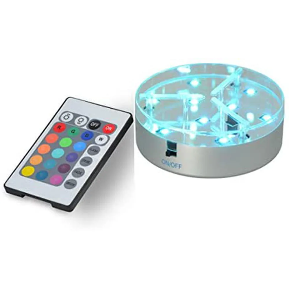 4inch LED Light base with remote control 16 colors for DJ Disco Bar KTV evening holiday party decoration