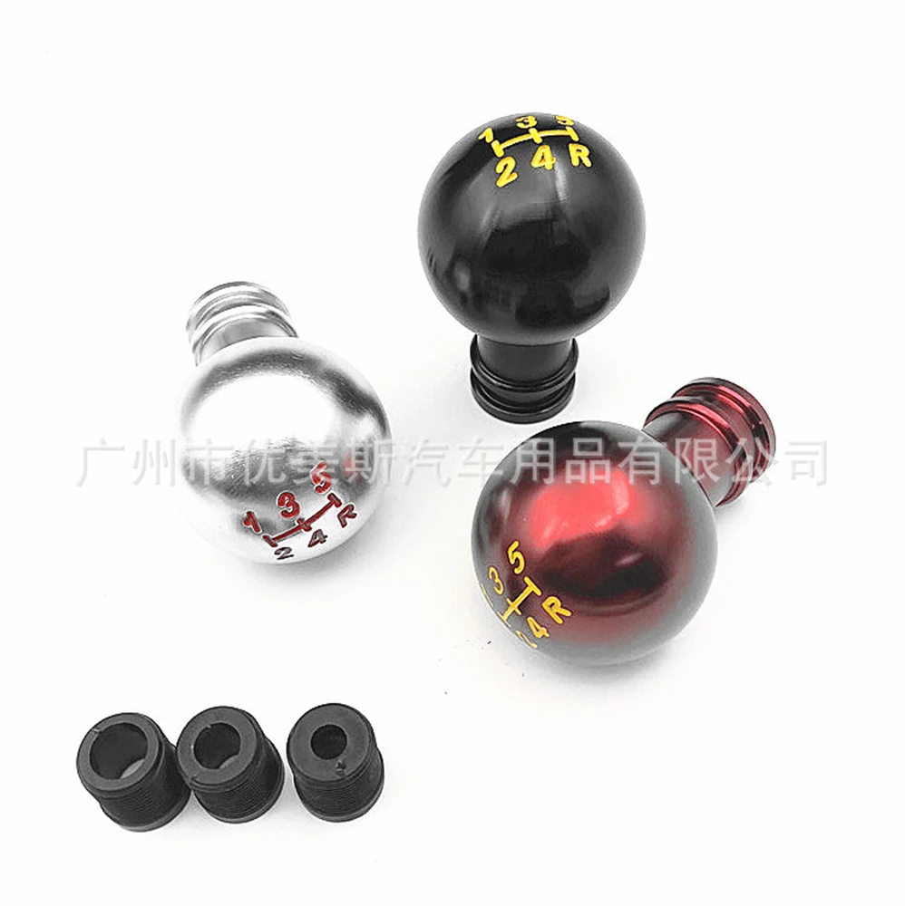 5 Speed Universal Car 3 Colors AT MT Gear Shift Knob Aluminum Gear Shifter Lever