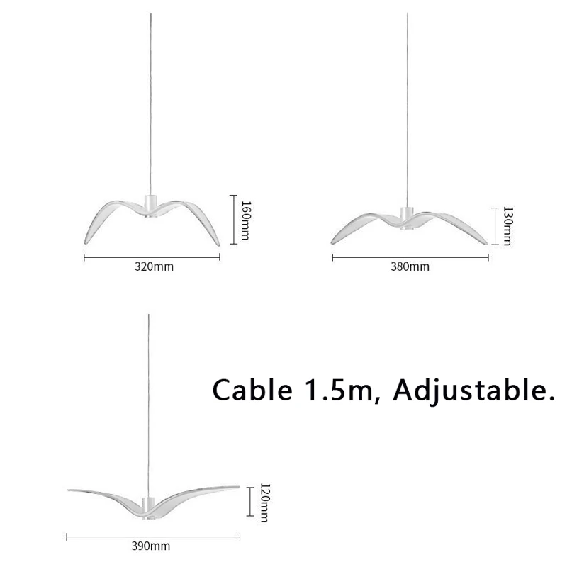 Lampadario moderno per soggiorno uccello illuminazione a led gabbiani post-moderni luce creativa camera da letto sala da pranzo cucina lampade a sospensione