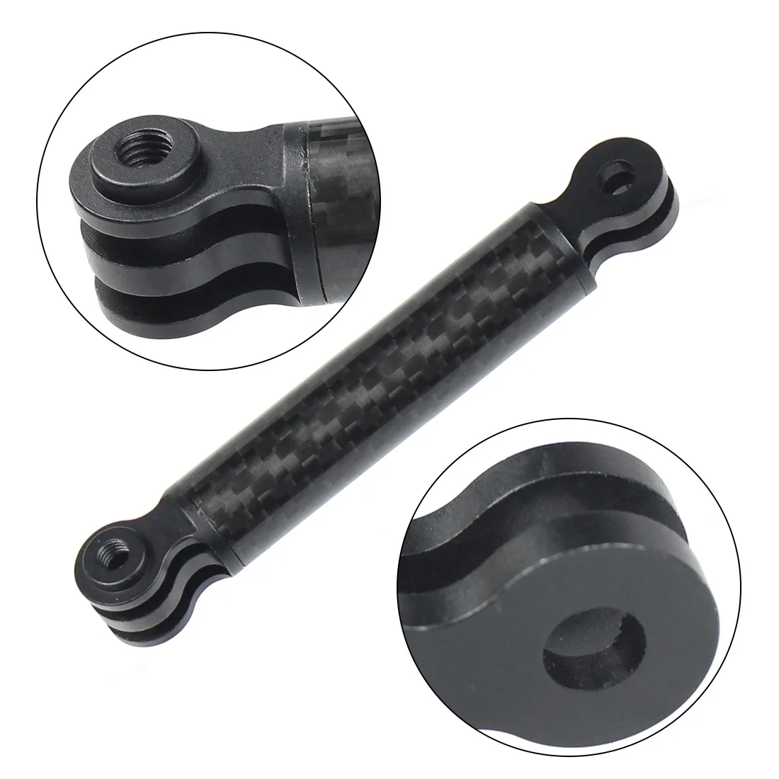 CNC Carbon Fiber Rod Helm Verlängerung Arm Selfie Hand Grip Stativ Adapter für GoPro Hero 11 10 9 8 7 6 Max Insta360 Halterung – Detail 24
