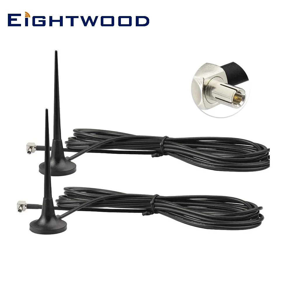 Eightwood 4G LTE TS9 Male Antenna Magnetic Base Compatible with AT&T Verizon Netgear T-Mobile Mobile Hotspot Router Pack of 2