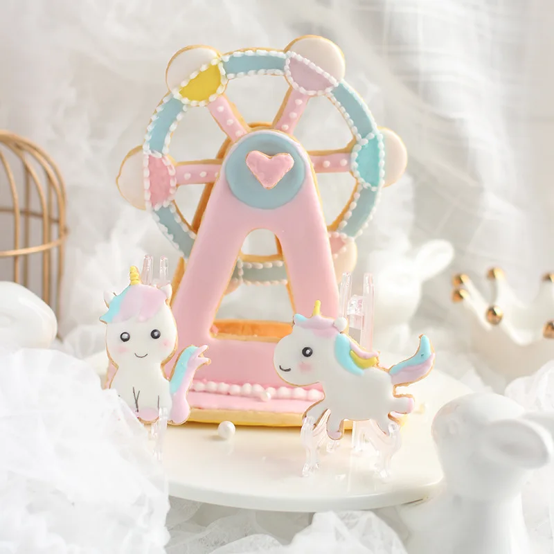 

3pcs Plastic Sky Wheel Cookie Cutter Set DIY Ferris Wheel Biscuit Baking Moulds Cake Fondant Pastry Decorating Tools