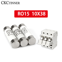 10Pcs 10*38 Fast blow Ceramic Fuse 10x38mm Fuse 500V  1A 2A 3A 4A 5A 6A 8A 10A 16A 20A 25A 32A  RO15 RT19 RT14 RT18