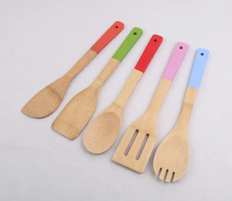 Spatula Colour Bamboo Non Stick Cookware Salad Soup Spoon Natural Bamboo Modern Simplicity Shovel SN3126