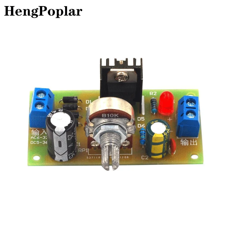 LM317 Adjustable Regulated Power Supply Kit Output with Protection Continuous Adjustable DC Regulated Power Supply DIY Parts