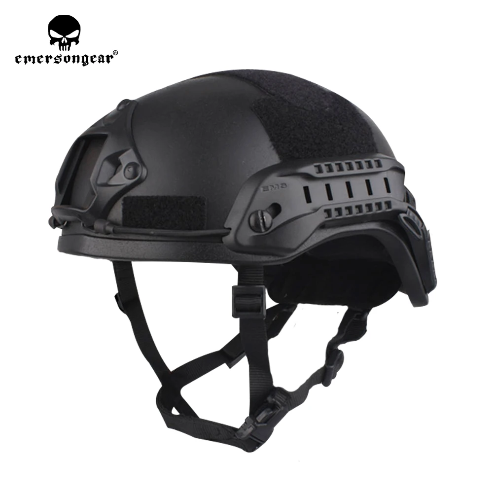 Emersongear Tactical ACH MICH 2001 Hunting Helmet Middle Covered ABS TC 2001 Helmet Advanced w NVG Shroud Side Rail Hand Protect