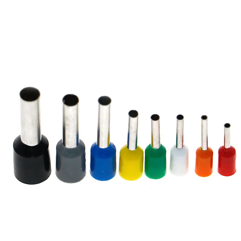 400Pcs 8 Size 8 Kleur Wire Copper Crimp Connector Geïsoleerde Cord Pin End Terminal Kit Set