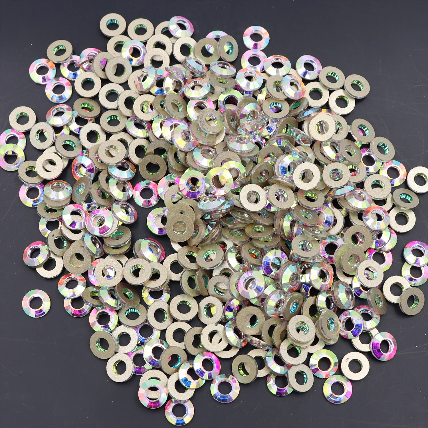 20 / 100Pcs Crystal White AB Rhinestones Non Hotfix Flat Glass Stones Strass Multi Shape DIY Fashion 3D Nail Art Decoration