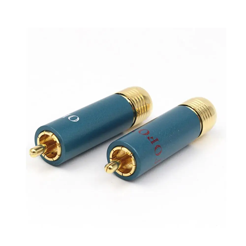 Colleimage 4pcs/lot Gold-plated HIFI RCA Plug Hi-end Ortofon Reference 8NX RCA Connectors