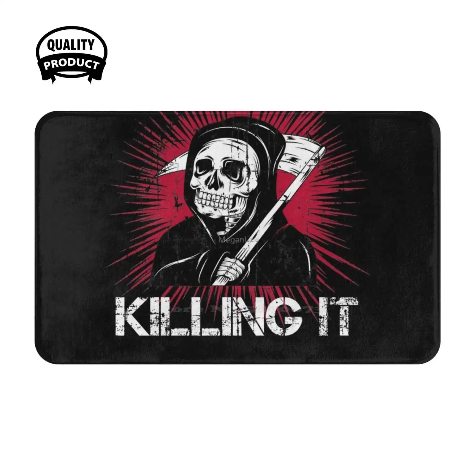 Grim Reaper - Killing It Soft Cushion Home Carpet Door Mat Car Rug Grim Reaper Death Bringer Workout Heavy Metal Black Metal