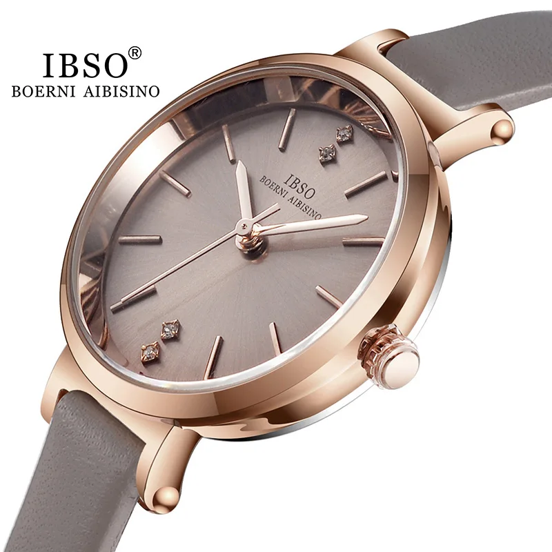 IBSO-Reloj de pulsera ultrafino de 8 MM para mujer, accesorio de lujo, de cuarzo, a la moda, 2022