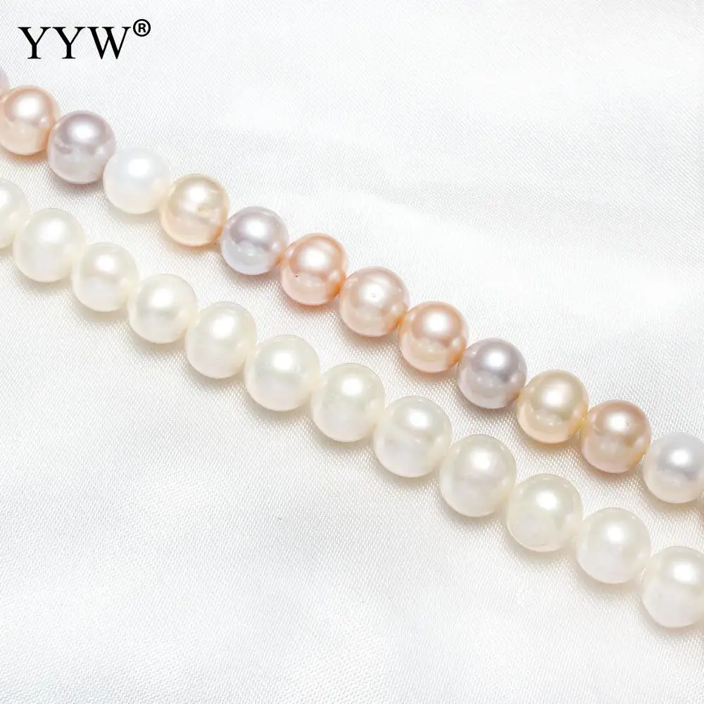 High Quality 10-11mm 100% Natural Freshwater Pearl Beads White Potato Pearl Loose Beads For DIY Necklace Bracelat Jewelry Making