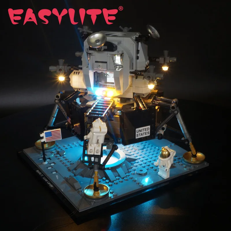 LED Light Set For 10266 Creator Apollo 11 Moon Lunar Lander Bin DIY Toys Blocks Bricks Only Lighting Kit Not Include Model