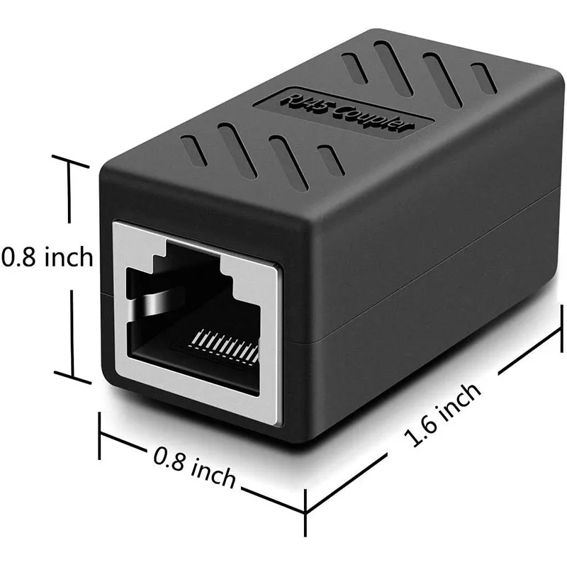 RJ45 Coupler Network Coupler for Cat7/Cat6/Cat5e/cat5 Ethernet Cable Extender Connector - Female to Female