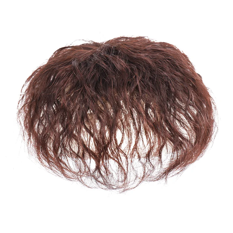 WEILAI Synthetic Toupee with Bangs Increase the Amount of Hair on the Top of the Head to Cover the White Hair Hairpiece