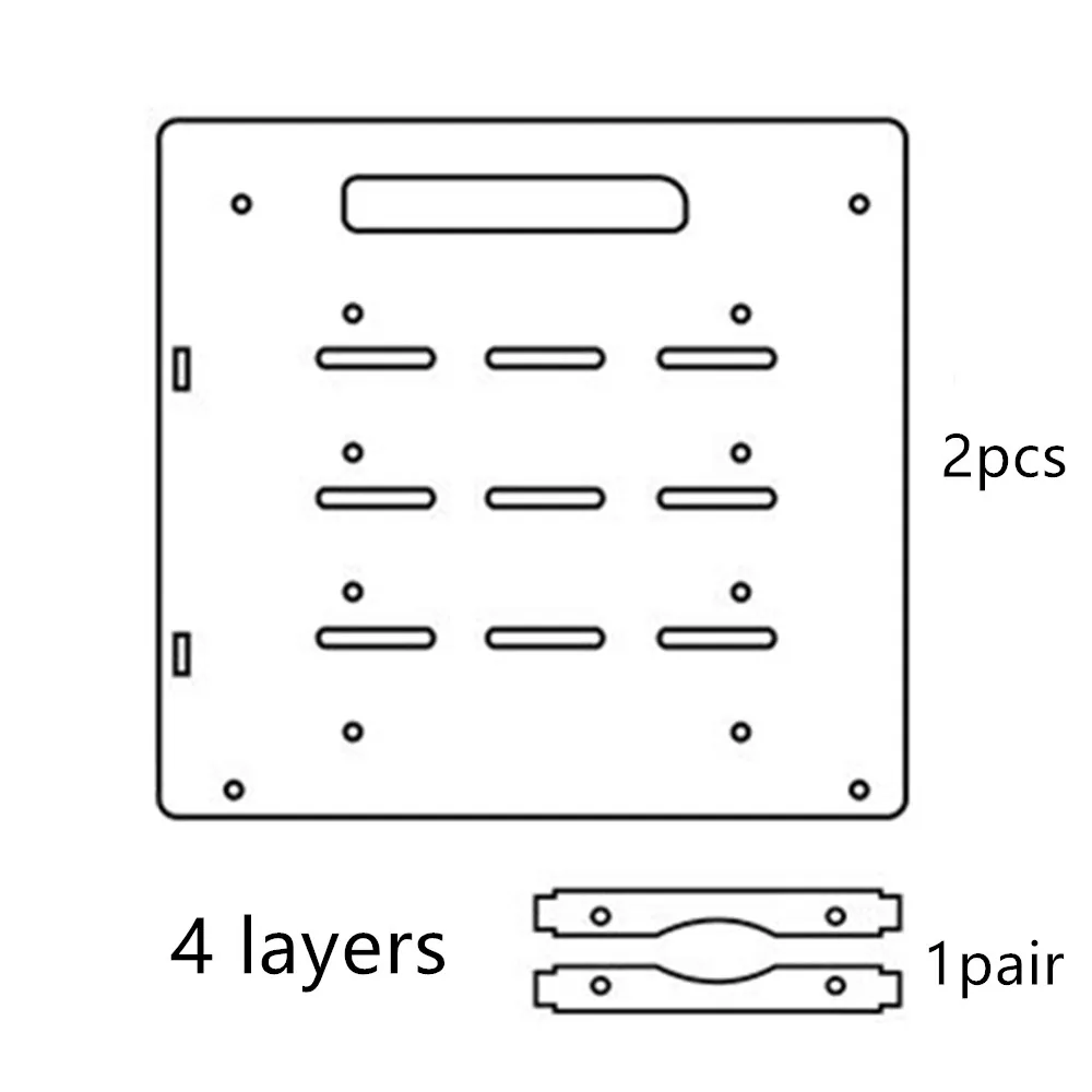 3/4/6/10 طبقات اختياري الاكريليك القرص اختبار مقاعد البدلاء قوس لتقوم بها بنفسك الضميمة الجرف مجموعة أداة القرص الصلب 3.5 "HDD