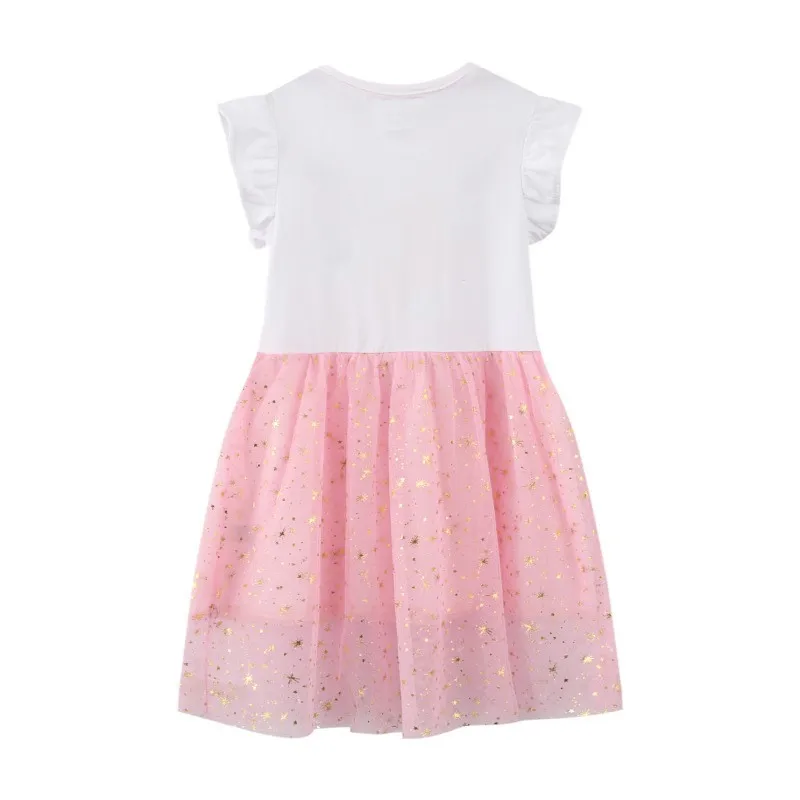 Jumping Meters Summer Party Girl Dresses Unicorn Print Hot Selling Tutu Princess Mesh Kids Birthday Dress Fashion Costume Frocks