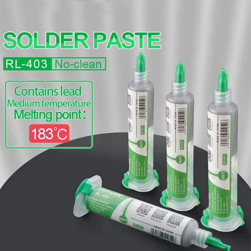 1PCS 10CC คุณภาพสูง Solder Paste Flux No-Clean Original RELIFE วางบัดกรี RL-403ดีบุก Sn63/pb67สำหรับเหล็กบัดกรี