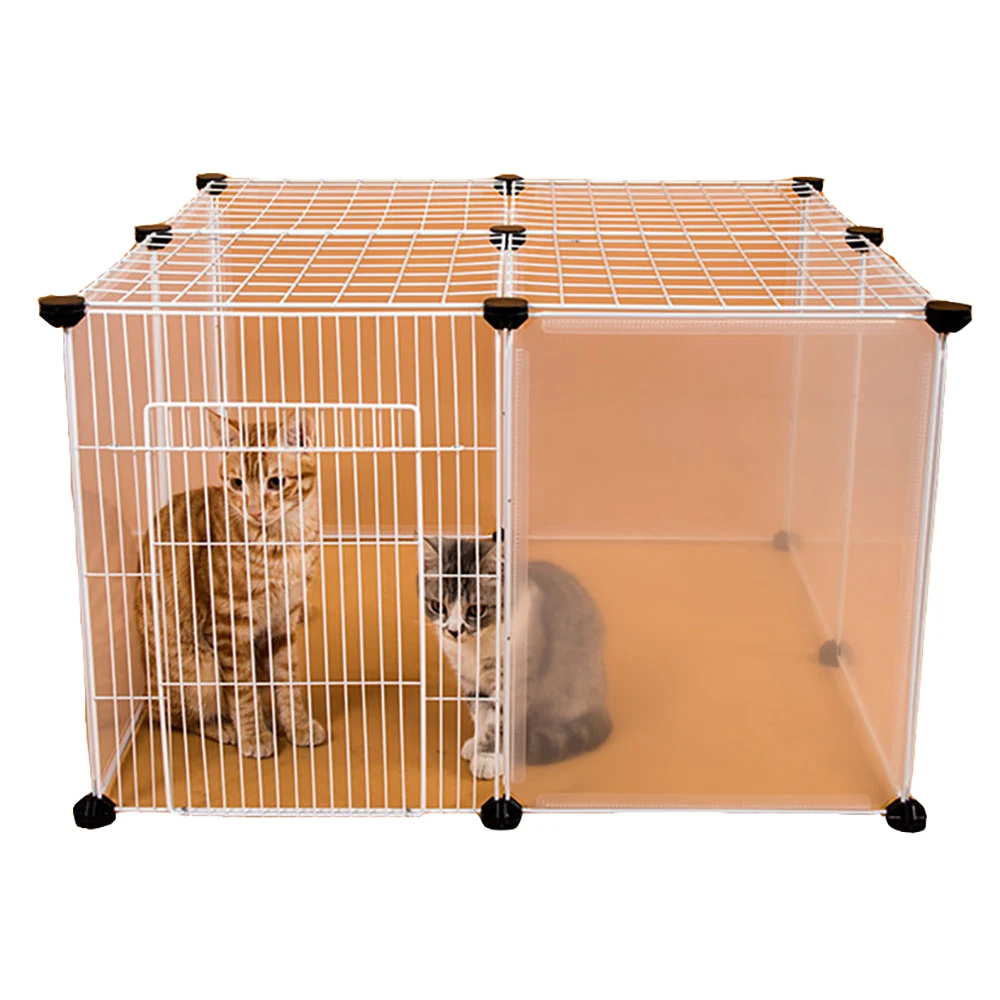 

DIY Cats Cage Playpens Gate Transport Iron Fence Small Pets Exercise Training Aviary for Dogs Puppies Kennel Rabbit Enclosure