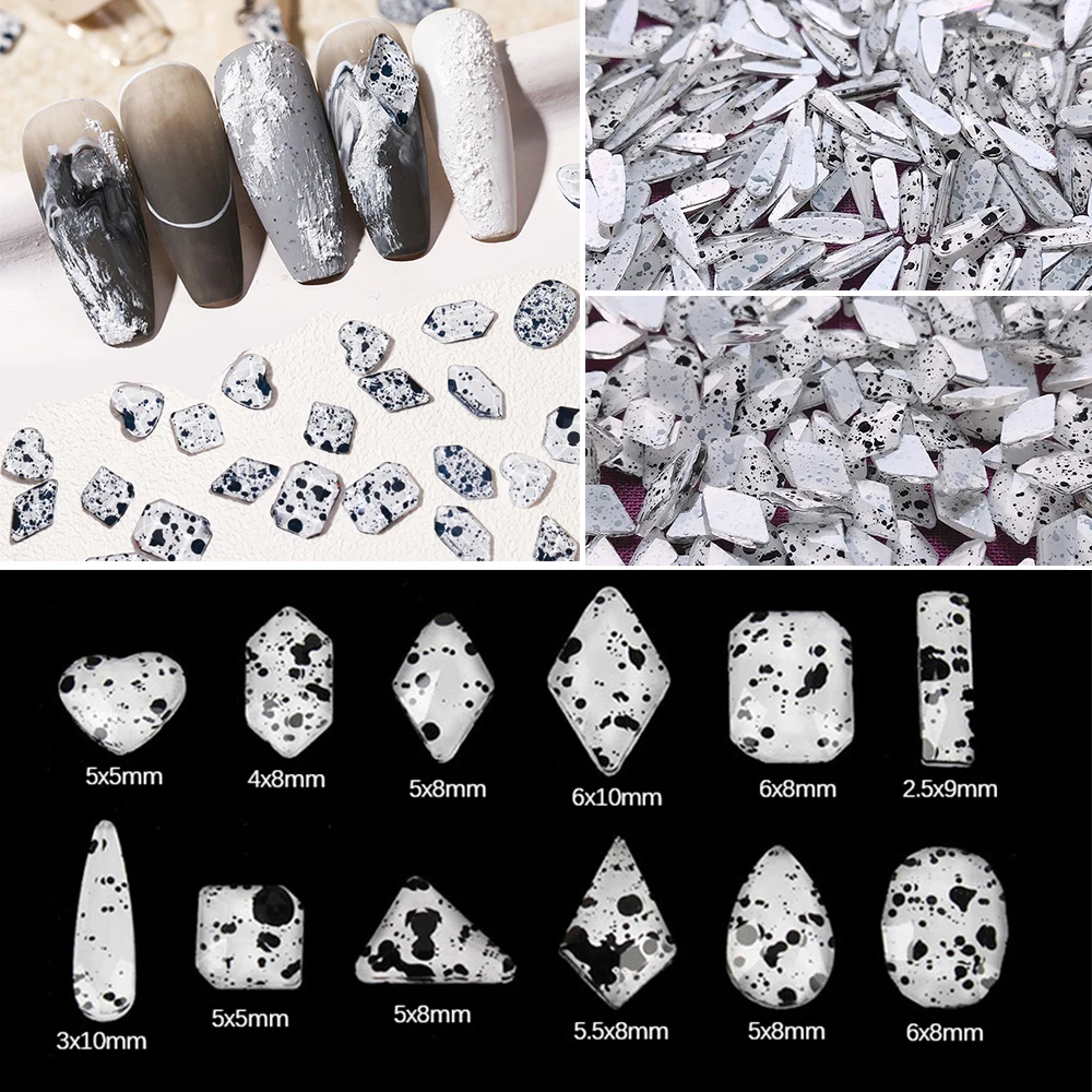 New Eggshell Texture Cryatal Nail Art Rhinestones Flatback Strass Shiny Glass Nail Stones Gems For 3D Nails DIY Manicure Decora