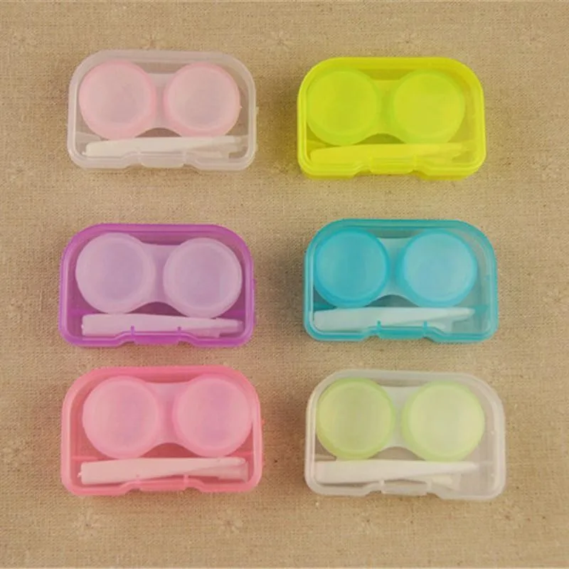 

Candy Color Cartoon Contact Lens Case Container Travel Kit Set Storage Holder