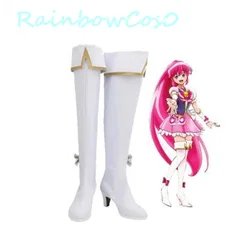Happiness Charge Precure Pretty Cure Aino Megumi White Cosplay Shoes Boots Game Anime Halloween RainbowCos0 W1589
