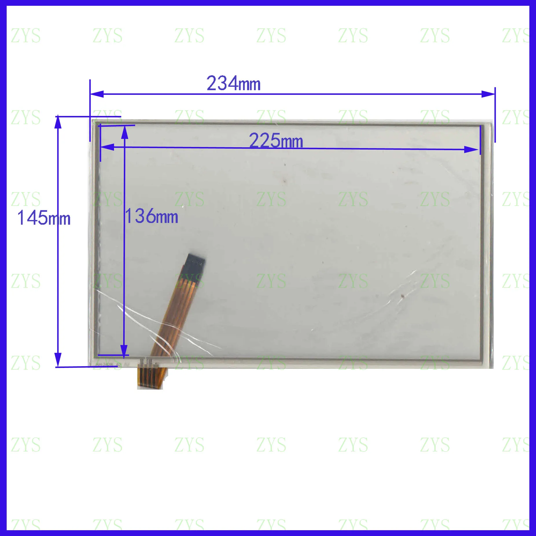 

Резистивный сенсорный экран ZhiYuSun AH2428 10,1 дюйма, дигитайзер для автомобильного DVD сенсорного стекла 234*145 мм Ач 2428