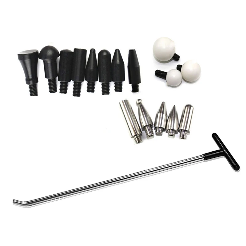 

Tools Paintless Dent Repair Newly Design Rods Tools Hook Tools Push Rod with 8 Pcs Tap Down Heads (R1)