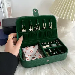 Portable PU Leather Travel Jewelry Organizer Box Storage Case Earring Ring Necklace Jewelry Storage Case Display Holder Woman