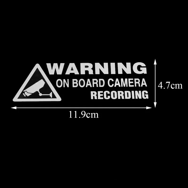 1PC Vinyl Warning on Board Camera Recording Window Truck Auto Vinyl Sticker Decor Car Styling Decoration Tools Accessories - Image 3
