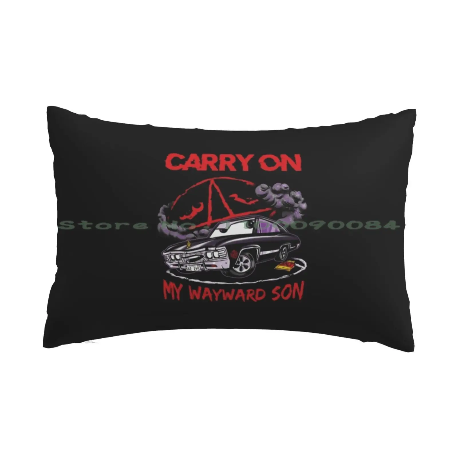 Supernatural Carry On My Wayward Son , Supernatural Car , Supernatural Winchester Pillow Case 20x30 50*75 Sofa Bedroom Blit