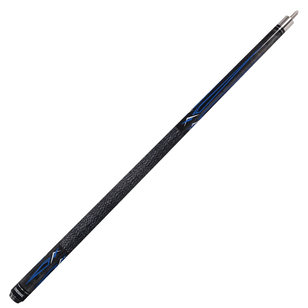 CUESOUL 58 Inch 21oz 1/2 Jointed Maple Pool Cue Stick 12.75mm Cue Tip With 1 Butt and 1 Shaft Billiard Cue Case