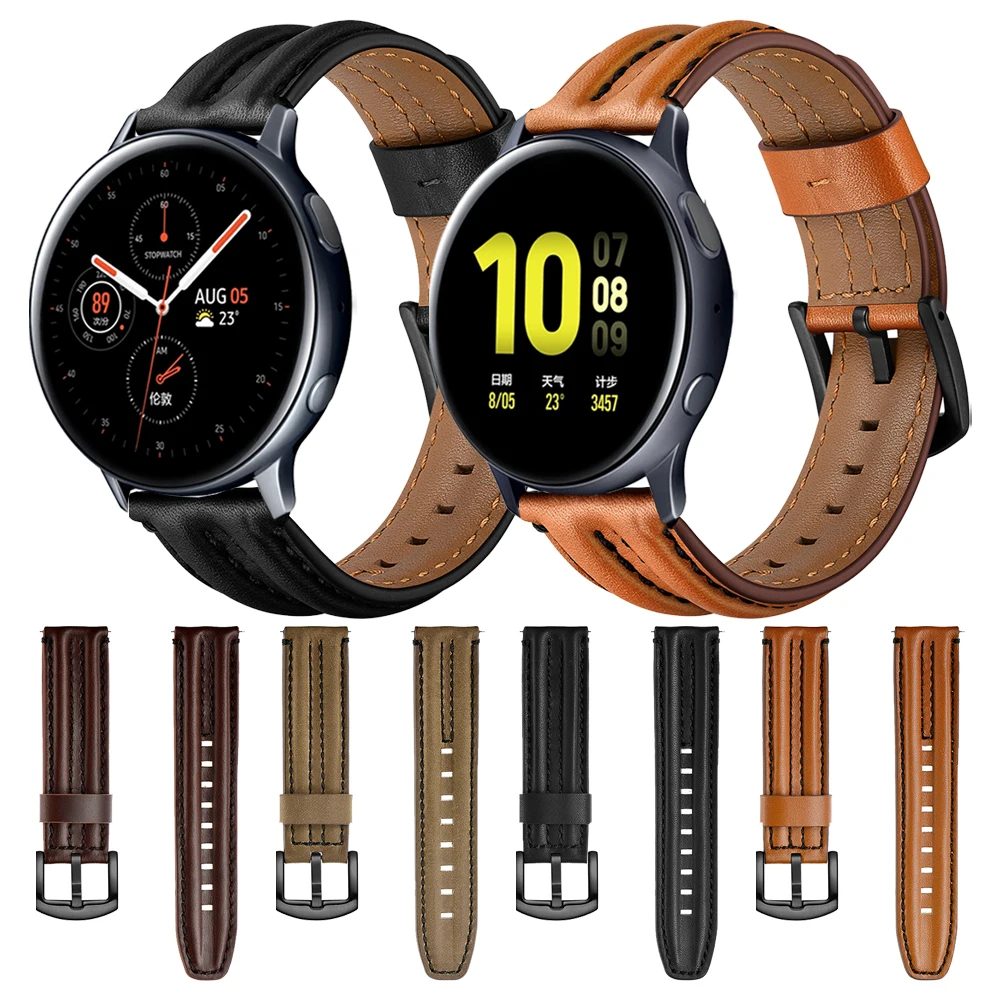 

Ремешок кожаный для Samsung Galaxy Watch Active 2 44 мм Active 2 40 мм