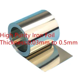 High Purity Iron Foil Iron Sheet Pure Iron Electrode Sheet Laboratory Available